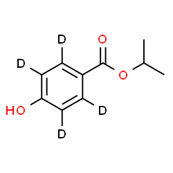 ChemSpider 2D Image | Isopropyl 4-hydroxy(~2~H_4_)benzoate | C10H8D4O3