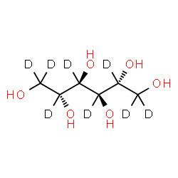 ChemSpider 2D Image | D-(C~1~,C~1~,C~2~,C~3~,C~4~,C~5~,C~6~,C~6~-~2~H_8_)Mannitol | C6H6D8O6