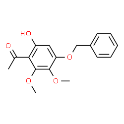 ChemSpider 2D Image | 1-[4-(Benzyloxy)-6-hydroxy-2,3-dimethoxyphenyl]ethanone | C17H18O5