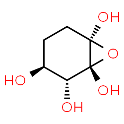 ChemSpider 2D Image | (1R,2R,3S,6R)-7-Oxabicyclo[4.1.0]heptane-1,2,3,6-tetrol | C6H10O5