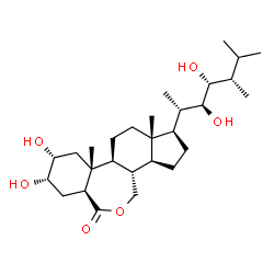 ChemSpider 2D Image | (3aS,5S,6R,7aR,7bS,9aS,10R,12aS,12bS)-10-[(2S,3S,4R,5S)-3,4-Dihydroxy-5,6-dimethyl-2-heptanyl]-5,6-dihydroxy-7a,9a-dimethylhexadecahydro-3H-benzo[c]indeno[5,4-e]oxepin-3-one | C28H48O6