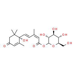 ChemSpider 2D Image | (+)-abscisic acid D-glucopyranosyl ester | C21H30O9