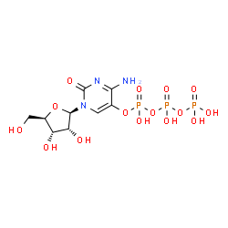 ChemSpider 2D Image | 5-[(Hydroxy{[hydroxy(phosphonooxy)phosphoryl]oxy}phosphoryl)oxy]cytidine | C9H16N3O15P3