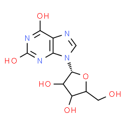 ChemSpider 2D Image | 9-[(1R)-Pentofuranosyl]-9H-purine-2,6-diol | C10H12N4O6