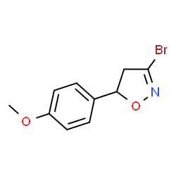 ChemSpider 2D Image | 3-Bromo-5-(4-methoxyphenyl)-4,5-dihydro-1,2-oxazole | C10H10BrNO2