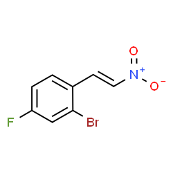 ChemSpider 2D Image | 2-Bromo-4-fluoro-1-((E)-2-nitrovinyl)benzene | C8H5BrFNO2