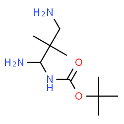 ChemSpider 2D Image | tert-Butyl (1,3-diamino-2,2-dimethylpropyl)carbamate | C10H23N3O2
