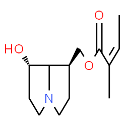 ChemSpider 2D Image | [(1S,7S)-7-Hydroxyhexahydro-1H-pyrrolizin-1-yl]methyl 2-methyl-2-butenoate | C13H21NO3