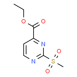 ChemSpider 2D Image | Ethyl 2-(methylsulfonyl)-4-pyrimidinecarboxylate | C8H10N2O4S