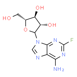 ChemSpider 2D Image | (3S,4S,5R)-2-(6-amino-2-fluoro-purin-9-yl)-5-(hydroxymethyl)tetrahydrofuran-3,4-diol | C10H12FN5O4