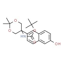 ChemSpider 2D Image | 2-Methyl-2-propanyl [5-(6-hydroxy-2-naphthyl)-2,2-dimethyl-1,3-dioxan-5-yl]carbamate | C21H27NO5