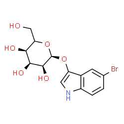ChemSpider 2D Image | 5-Bromo-1H-indol-3-yl (5xi)-alpha-L-ribo-hexopyranoside | C14H16BrNO6