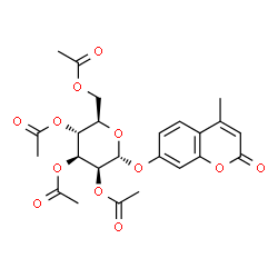 ChemSpider 2D Image | 4-Methyl-2-oxo-2H-chromen-7-yl 2,3,4,6-tetra-O-acetyl-alpha-D-mannopyranoside | C24H26O12