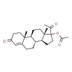 ChemSpider 2D Image | (17xi)-3,20-Dioxopregn-4-en-17-yl acetate | C23H32O4