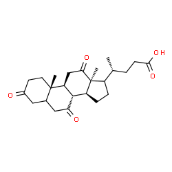 ChemSpider 2D Image | (13alpha,17xi)-3,7,12-Trioxocholan-24-oic acid | C24H34O5