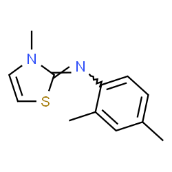 ChemSpider 2D Image | N-(2,4-Dimethylphenyl)-3-methyl-1,3-thiazol-2(3H)-imine | C12H14N2S