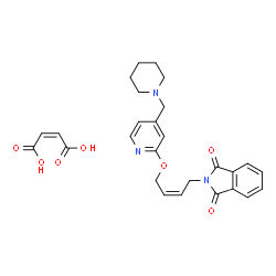 ChemSpider 2D Image | (Z)-2-(4-((4-(Piperidin-1-ylmethyl)pyridin-2-yl)oxy)but-2-en-1-yl)isoindoline-1,3-dione maleate | C27H29N3O7