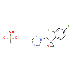 ChemSpider 2D Image | 1-{[2-(2,4-Difluorophenyl)-2-oxiranyl]methyl}-2,3-dihydro-1H-1,2,4-triazole methanesulfonate (1:1) | C12H15F2N3O4S