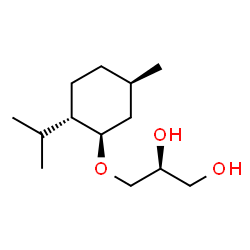 ChemSpider 2D Image | (2S)-3-{[(1R,2S,5R)-2-Isopropyl-5-methylcyclohexyl]oxy}-1,2-propanediol | C13H26O3