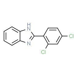ChemSpider 2D Image | 2-(2,4-Dichlorophenyl)-1H-benzimidazole | C13H8Cl2N2