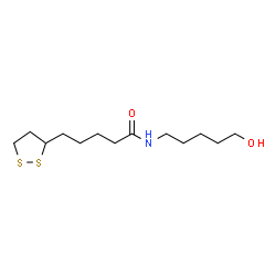 ChemSpider 2D Image | 5-(1,2-Dithiolan-3-yl)-N-(5-hydroxypentyl)pentanamide | C13H25NO2S2