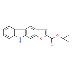 ChemSpider 2D Image | 2-Methyl-2-propanyl 9H-furo[2,3-b]carbazole-2-carboxylate | C19H17NO3
