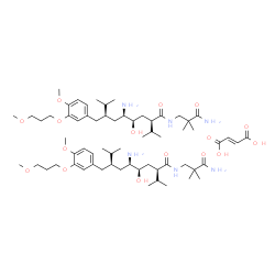 ChemSpider 2D Image | ent-Aliskiren hemifumarate | C64H110N6O16