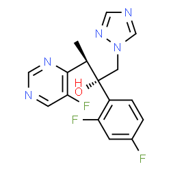 ChemSpider 2D Image | ent-Voriconazole | C16H14F3N5O