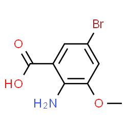 ChemSpider 2D Image | 2-Amino-5-bromo-3-methoxybenzoic acid | C8H8BrNO3