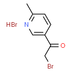 ChemSpider 2D Image | 2-Bromo-1-(6-methyl-3-pyridinyl)ethanone hydrobromide (1:1) | C8H9Br2NO