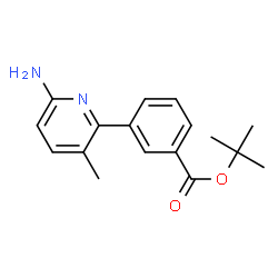 ChemSpider 2D Image | tert-Butyl 3-(6-amino-3-methylpyridin-2-yl)benzoate | C17H20N2O2