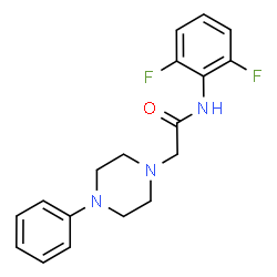 ChemSpider 2D Image | N-(2,6-Difluorophenyl)-2-(4-phenyl-1-piperazinyl)acetamide | C18H19F2N3O