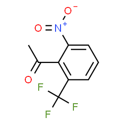 ChemSpider 2D Image | 1-[2-Nitro-6-(trifluoromethyl)phenyl]ethanone | C9H6F3NO3