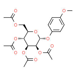ChemSpider 2D Image | 4-METHOXYPHENYL 2,3,4,6-TETRA-O-ACETYL-ALPHA-D-MANNOPYRANOSIDE | C21H26O11