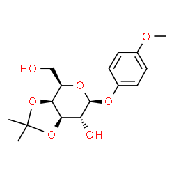 ChemSpider 2D Image | 4-Methoxyphenyl 3,4-O-isopropylidene-beta-D-galactopyranoside | C16H22O7