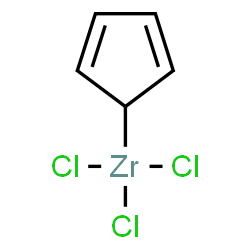 ChemSpider 2D Image | Trichloro(2,4-cyclopentadien-1-yl)zirconium | C5H5Cl3Zr
