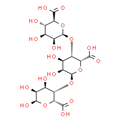 ChemSpider 2D Image | beta-D-Mannopyranuronosyl-(1->4)-alpha-L-gulopyranuronosyl-(1->4)-alpha-L-gulopyranuronic acid | C18H26O19