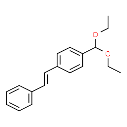 ChemSpider 2D Image | 1-(Diethoxymethyl)-4-[(E)-2-phenylvinyl]benzene | C19H22O2