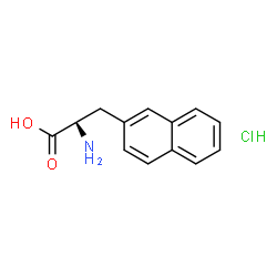 ChemSpider 2D Image | 3-(2-Naphthyl)-L-Alanine HCl | C13H14ClNO2