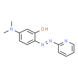 ChemSpider 2D Image | 5-(Dimethylamino)-2-[(E)-2-pyridinyldiazenyl]phenol | C13H14N4O