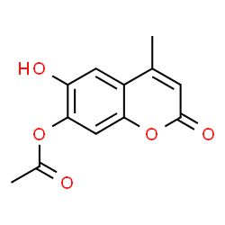 ChemSpider 2D Image | 6-Hydroxy-4-methyl-2-oxo-2H-chromen-7-yl acetate | C12H10O5