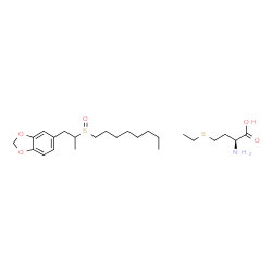 ChemSpider 2D Image | S-Ethyl-L-homocysteine - 5-[2-(octylsulfinyl)propyl]-1,3-benzodioxole (1:1) | C24H41NO5S2