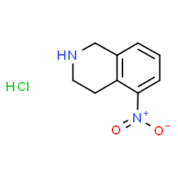 ChemSpider 2D Image | 5-NITRO-1,2,3,4-TETRAHYDROISOQUINOLINE HYDROCHLORIDE | C9H11ClN2O2