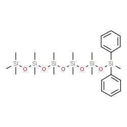 ChemSpider 2D Image | 1,1,1,3,3,5,5,7,7,9,9,11-Dodecamethyl-11,11-diphenylhexasiloxane | C24H46O5Si6