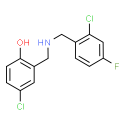 ChemSpider 2D Image | 4-Chloro-2-{[(2-chloro-4-fluorobenzyl)amino]methyl}phenol | C14H12Cl2FNO