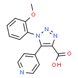 ChemSpider 2D Image | 1-(2-Methoxyphenyl)-5-(4-pyridinyl)-1H-1,2,3-triazole-4-carboxylic acid | C15H12N4O3