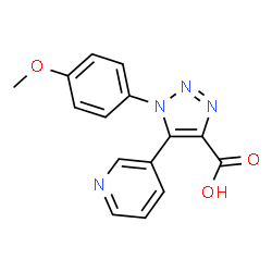 ChemSpider 2D Image | 1-(4-Methoxyphenyl)-5-(3-pyridinyl)-1H-1,2,3-triazole-4-carboxylic acid | C15H12N4O3