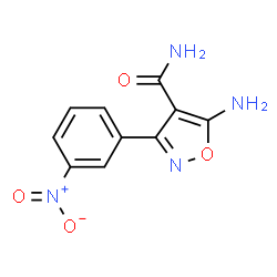 ChemSpider 2D Image | 5-Amino-3-(3-nitrophenyl)-1,2-oxazole-4-carboxamide | C10H8N4O4