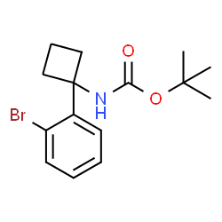 ChemSpider 2D Image | tert-Butyl [1-(2-bromophenyl)cyclobutyl]carbamate | C15H20BrNO2