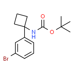 ChemSpider 2D Image | tert-Butyl [1-(3-bromophenyl)cyclobutyl]carbamate | C15H20BrNO2